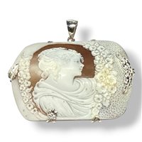 Pendant Mandile 1922 Woman Cammei  in Silver Conchiglia 2MCICM234.5